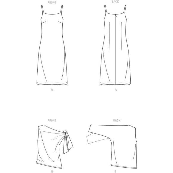 New Look Sewing Pattern 6653 Misses Dress Shoulder Tie Topper Size 8-20 - Picture 3 of 6